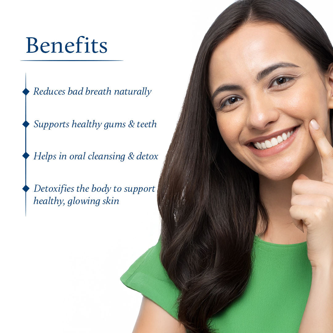 Cardamom Mint Oil Pulling for Mouth, Ayurvedic Mouth Freshener & Mouthwash 9 Herbs
