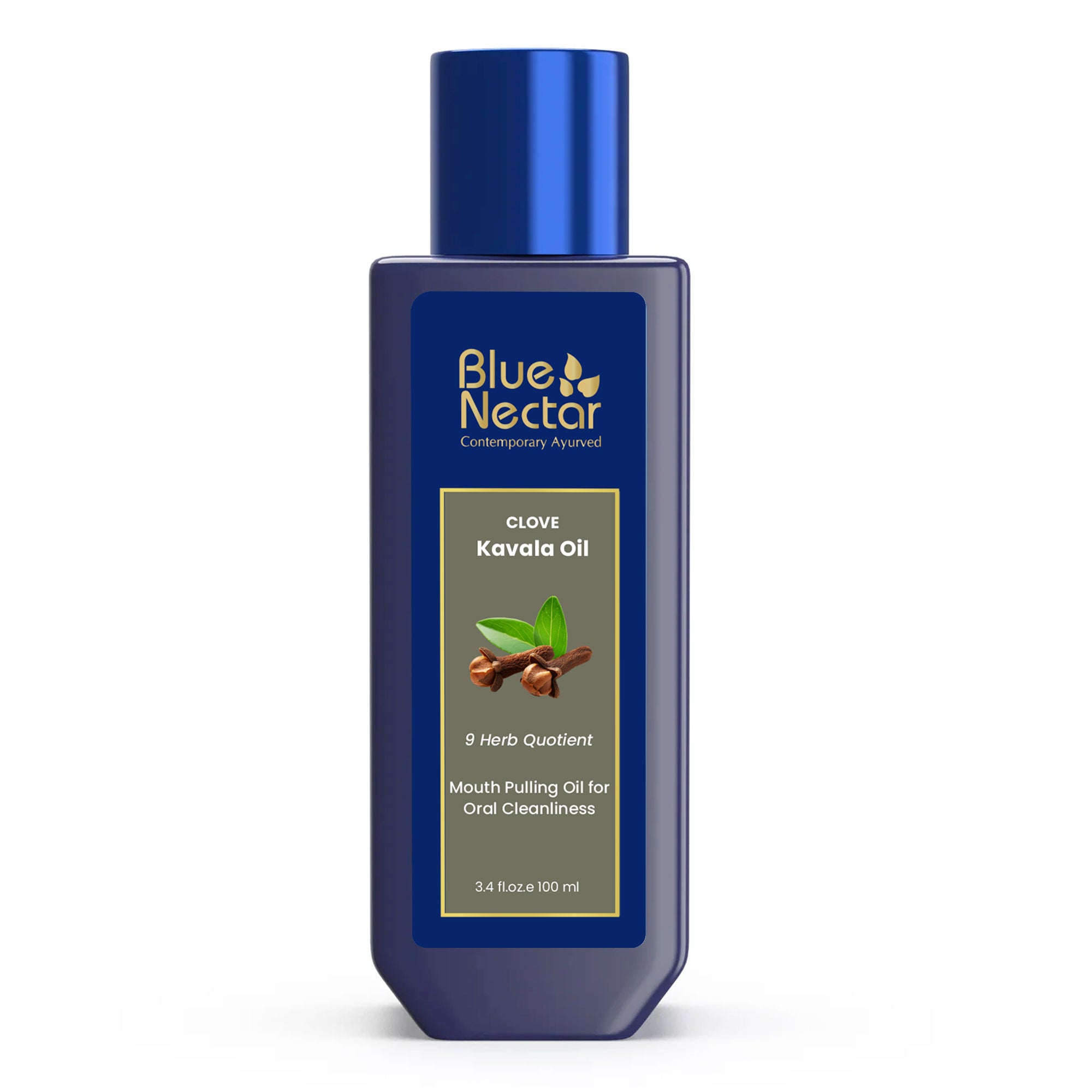 Clove Oil Pulling, Ayurvedic Mouthwash with Coconut Oil for Fresh Breath - 9 Herbs