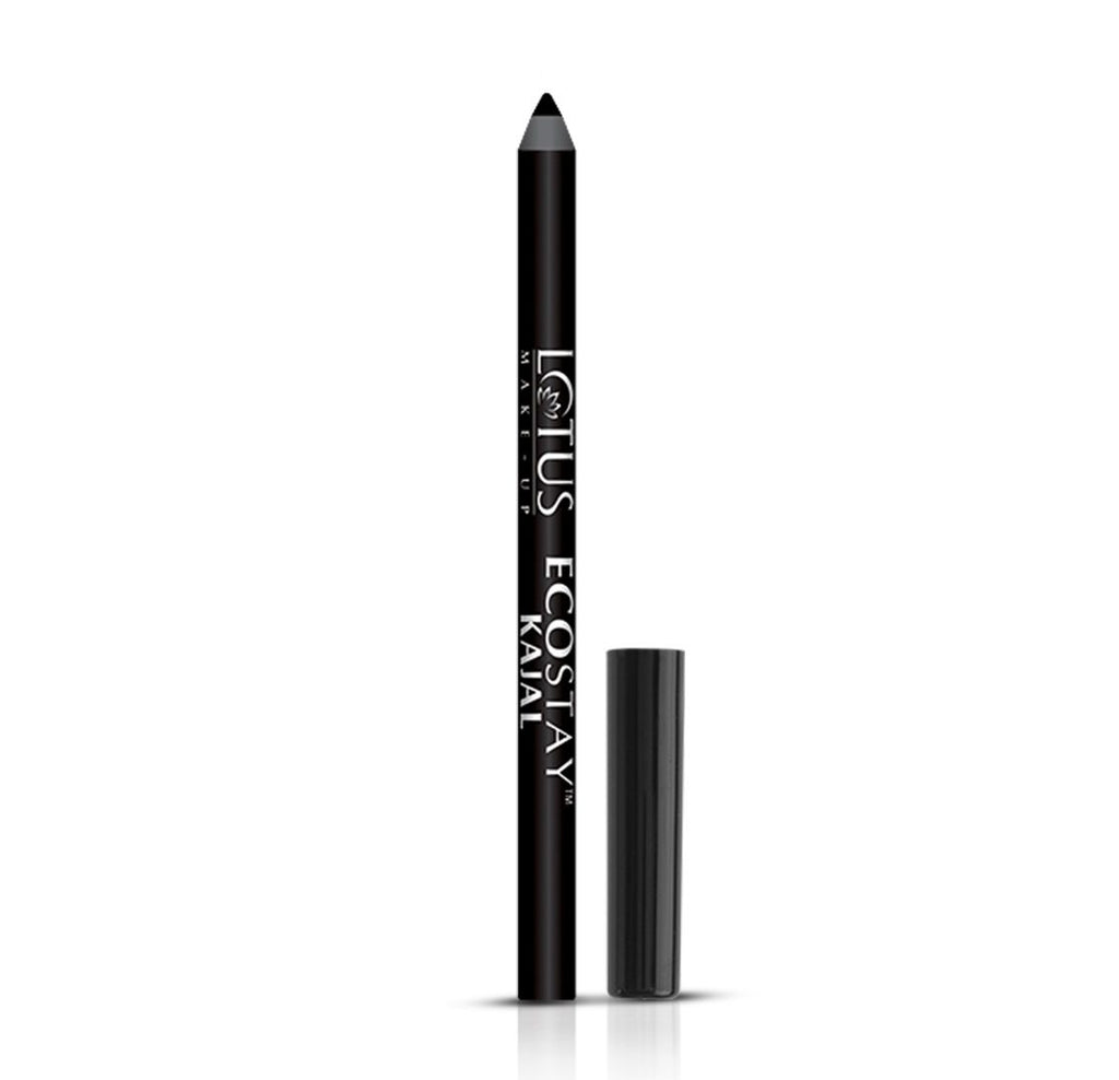 Lotus Make-Up Ecostay Kajal Pencil Stick With 10Hr Long Lasting Stay, Water & Smudge Proof - Black