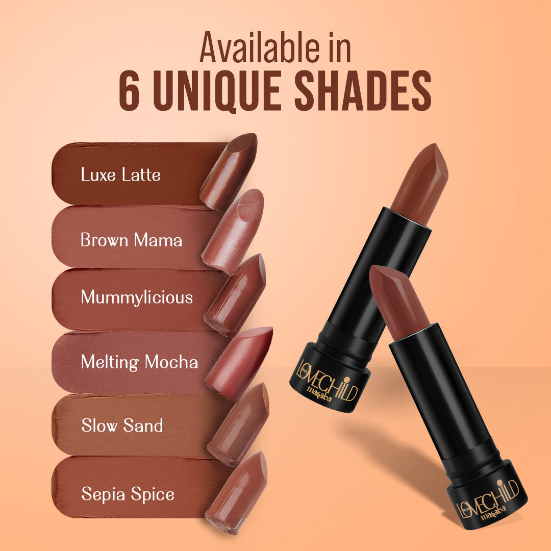Bare Browns Ultra Matte Transfer-proof Lipstick, Enriched with Avocado Oil & Vitamin E