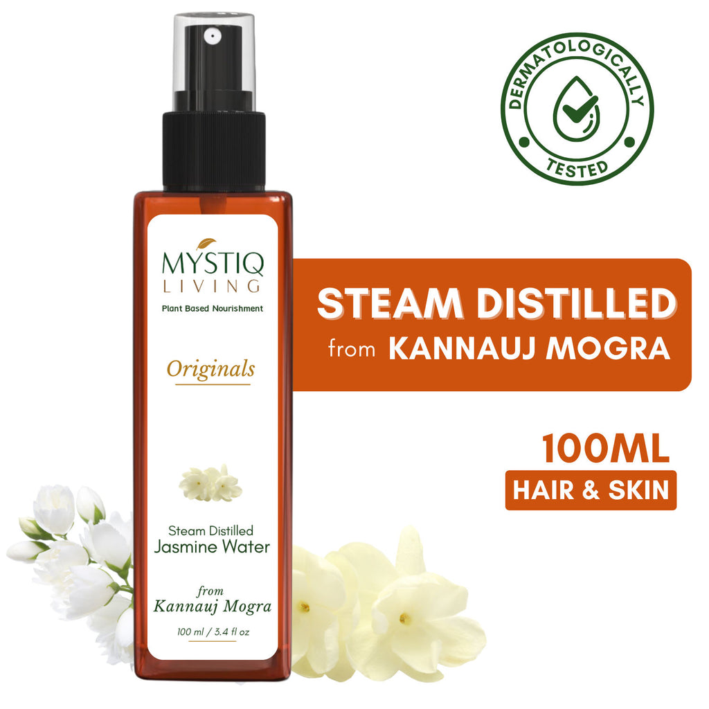 Jasmine Mogra Face Mist Toner with Jasmine Oil, 100% Pure Mogra Jal