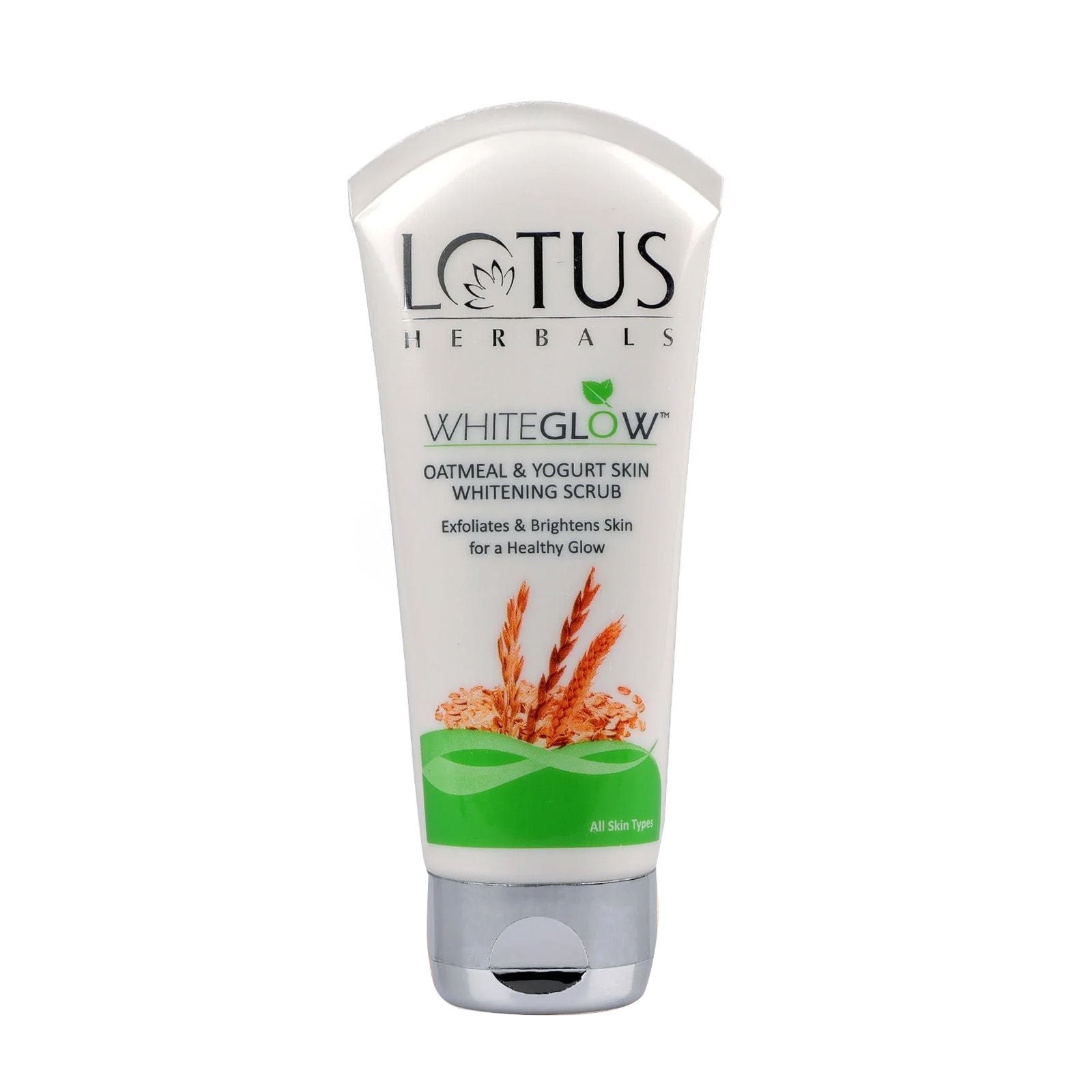 WhiteGlow Skin Brightening Oatmeal & Yogurt Face Scrub | All Skin Types