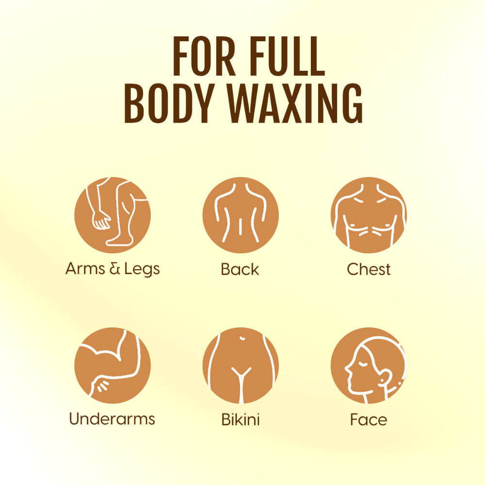 Wax Strips Hair Waxing for Full Body Facial Hair Removal - Free Wooden Stick Knife Applicators