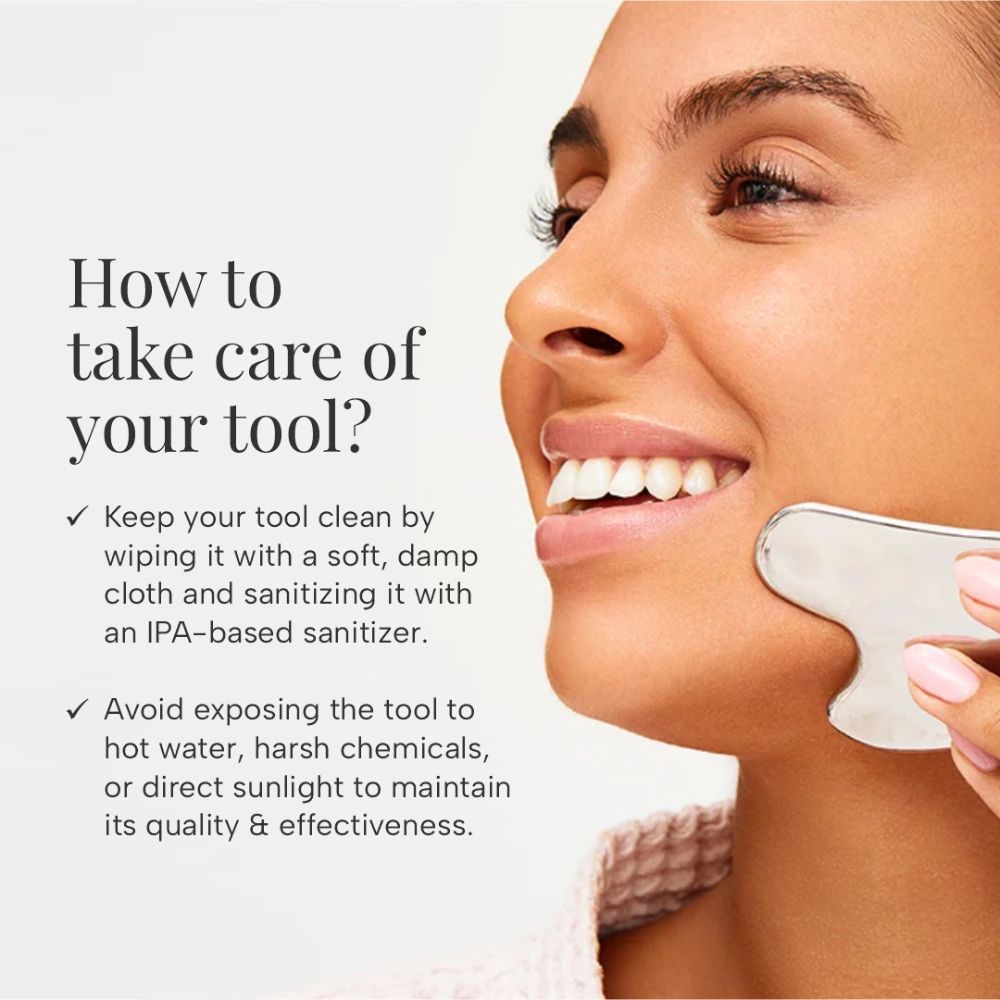 Germanium Gua Sha Face Massage Tool For Releases Facial Tension & Reduces Puffiness