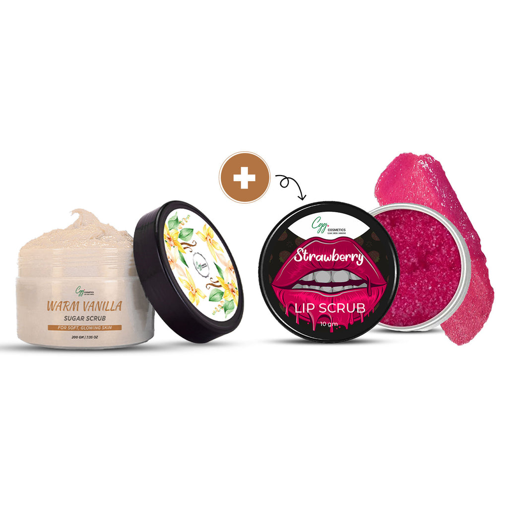 Warm Vanilla Sugar Scrub + Free Strawberry Lip Scrub