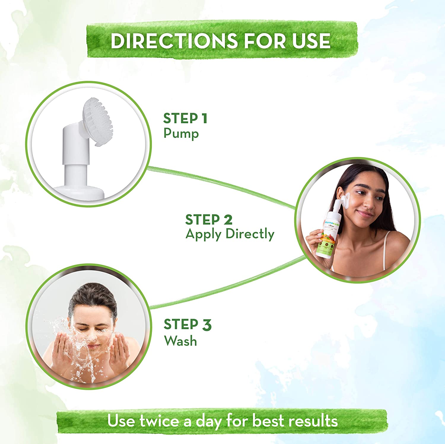 Ubtan Foaming Face Wash With Brush With Turmeric & Saffron For Tan Removal