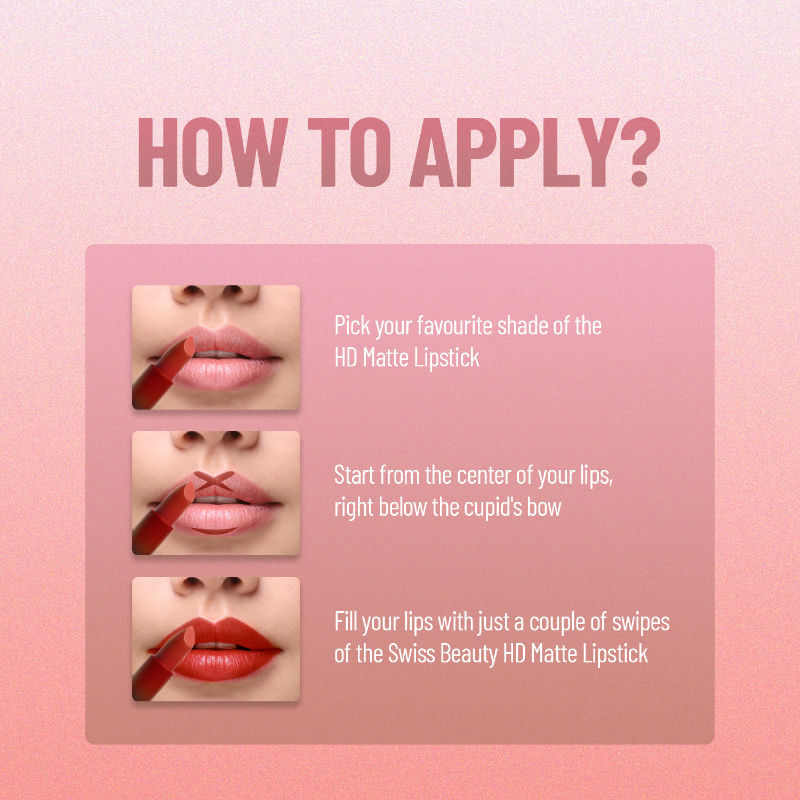 HD Matte Lipstick , High Coverage , Lightweight