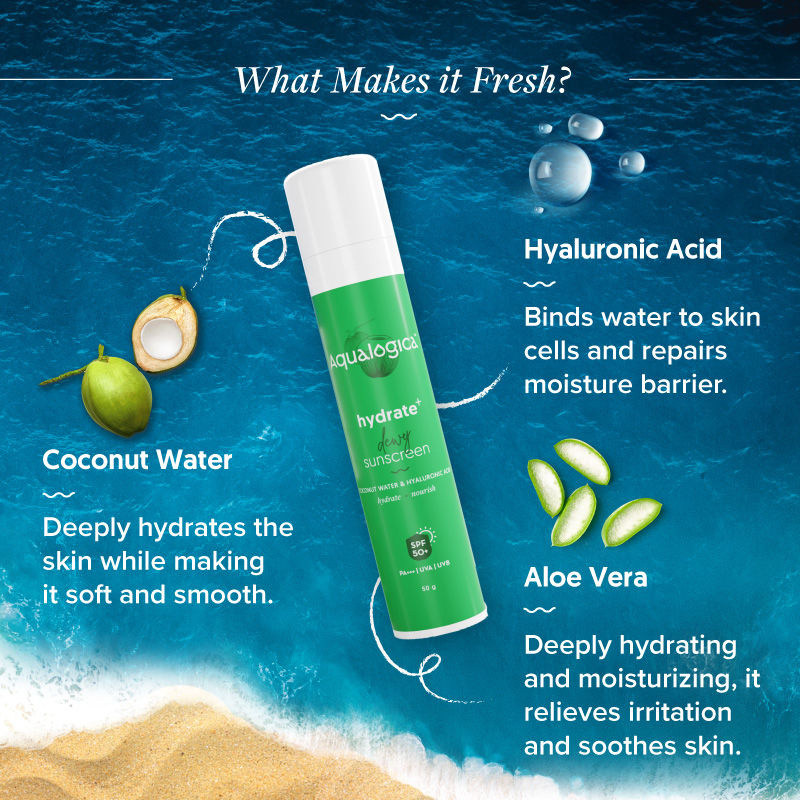 Hydrate+ Dewy Sunscreen with Coconut Water & Hyaluronic Acid