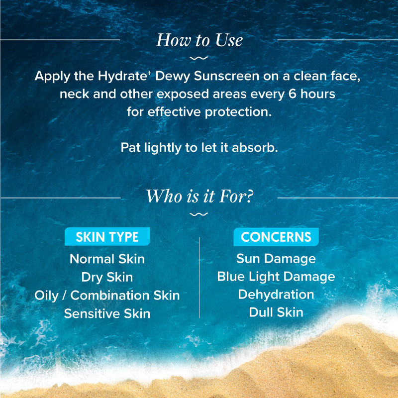 Hydrate+ Dewy Sunscreen with Coconut Water & Hyaluronic Acid