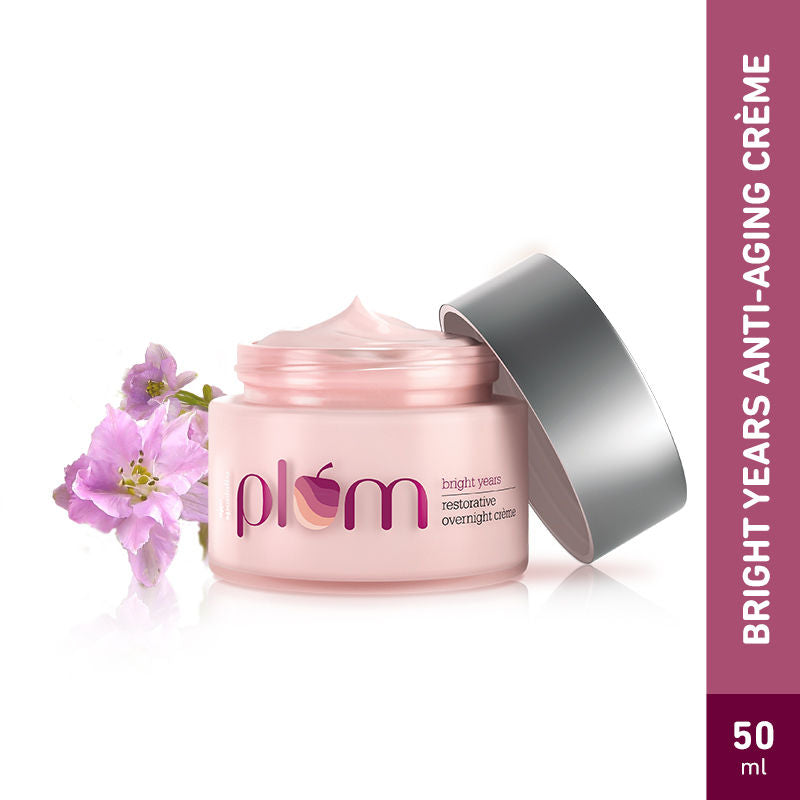 Bright Years Restorative Overnight Anti-Aging Creme - Firms Skin- Reduces Fine Lines & Wrinkles