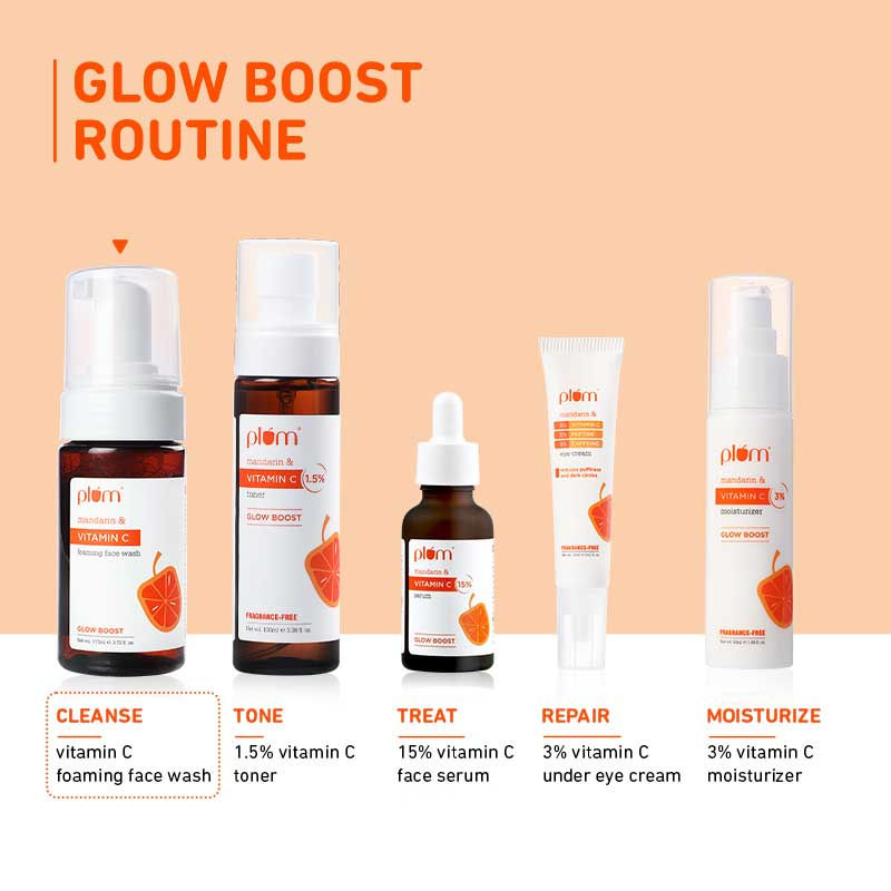 Vitamin C Foaming Face Wash With Mandarin For Glowing Skin & Gentle Cleansing