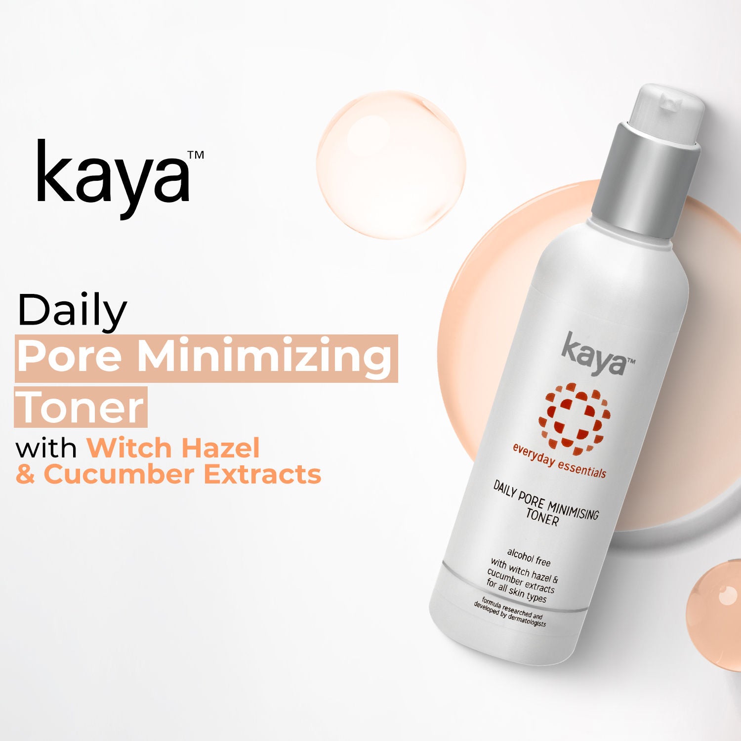 Daily Pore Minimising Toner, with Witch Hazel & Cucumber extract for all skin types