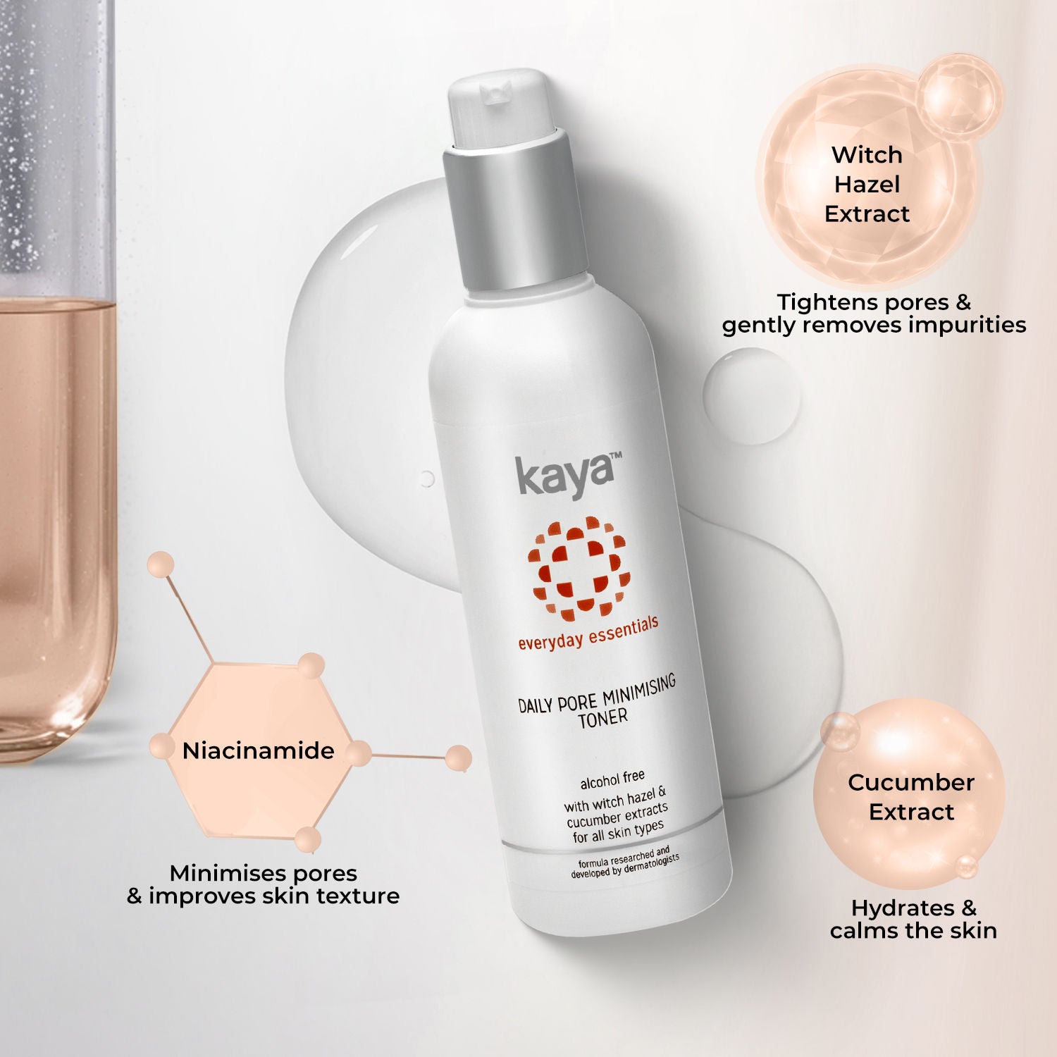 Daily Pore Minimising Toner, with Witch Hazel & Cucumber extract for all skin types