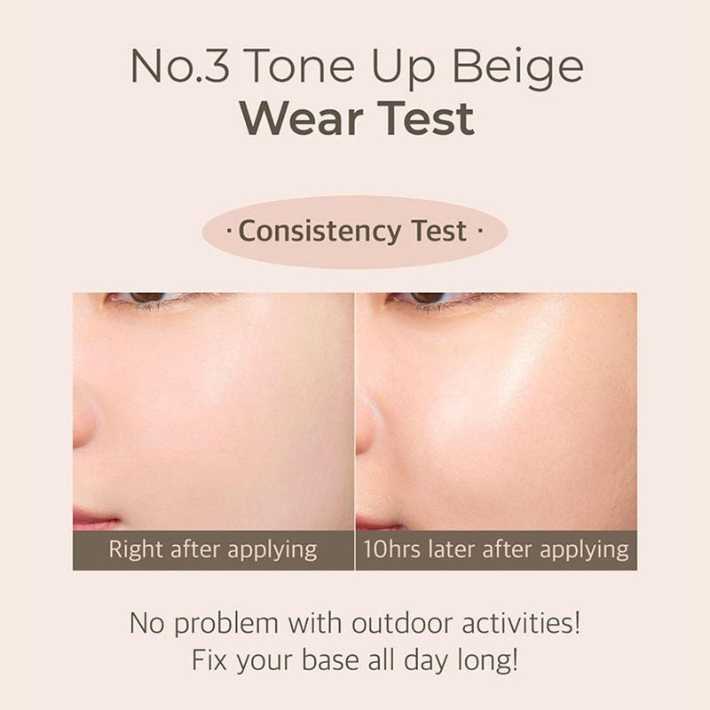 No.3 Porcelain Base-Skip Tone Up Beige SPF 50+ PA ++++