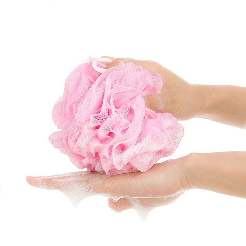 2 Pc Loofah For Body Scrubbing Round Bath Sponge (Color May Vary)