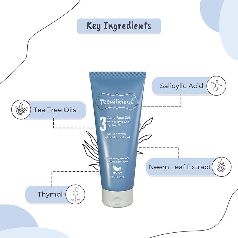 Acne Face Gel With Salicylic Acid & Tea Tree Oil