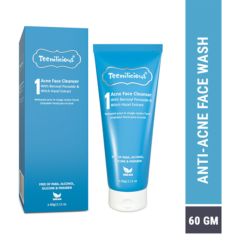 Acne Face Wash With Benzoyl Peroxide & Witch Hazel Extract