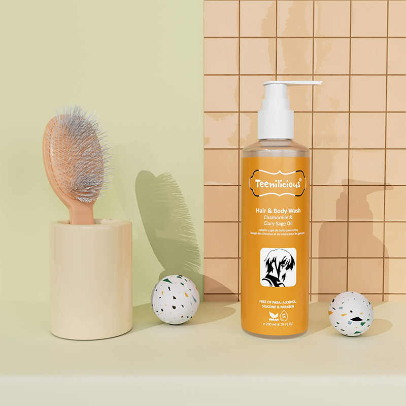 Hair & Body Wash With Chamomile & Clary Sage Oil