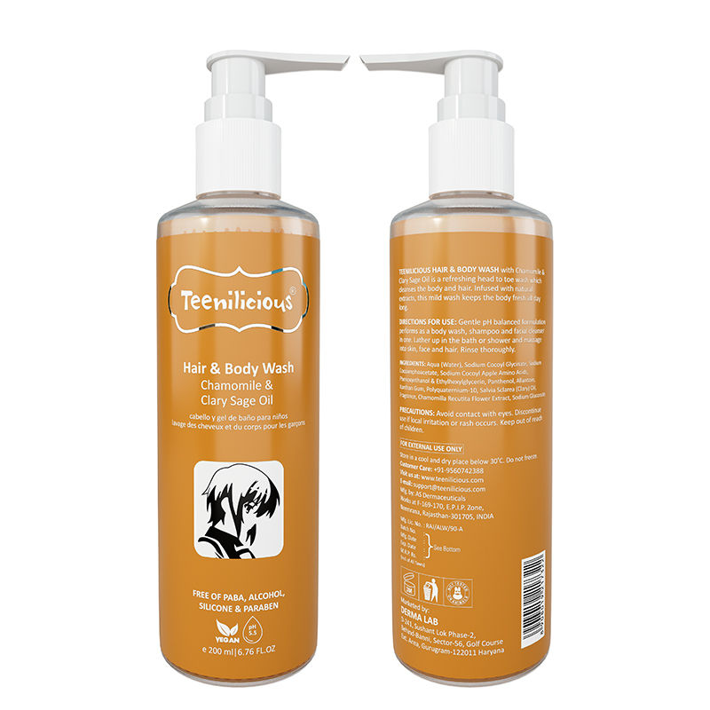Hair & Body Wash With Chamomile & Clary Sage Oil