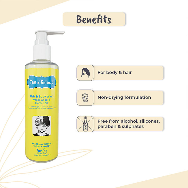 Hair & Body Wash With Buriti Oil & Tea Tree Oil