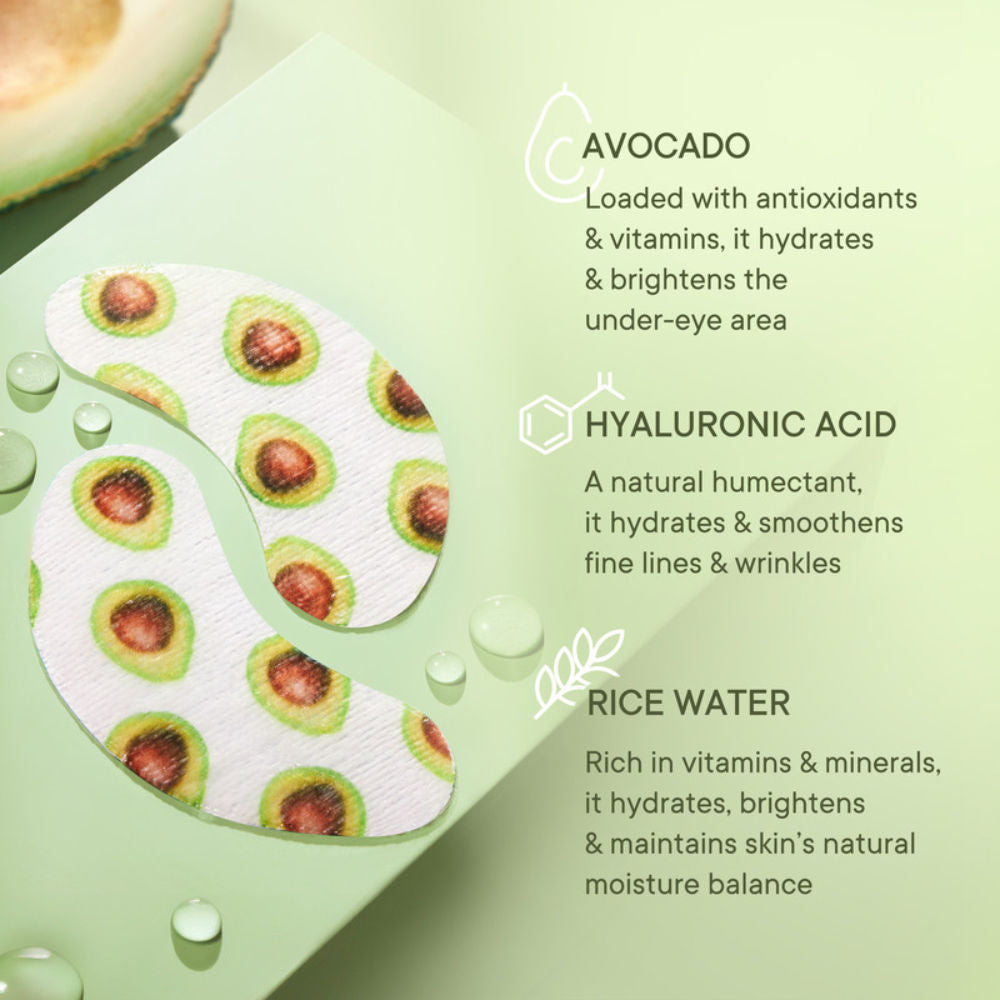 Brightening Under Eye Hydrogel Mask for Dark Circle & Puffiness Reduction -Vit E & Avocado