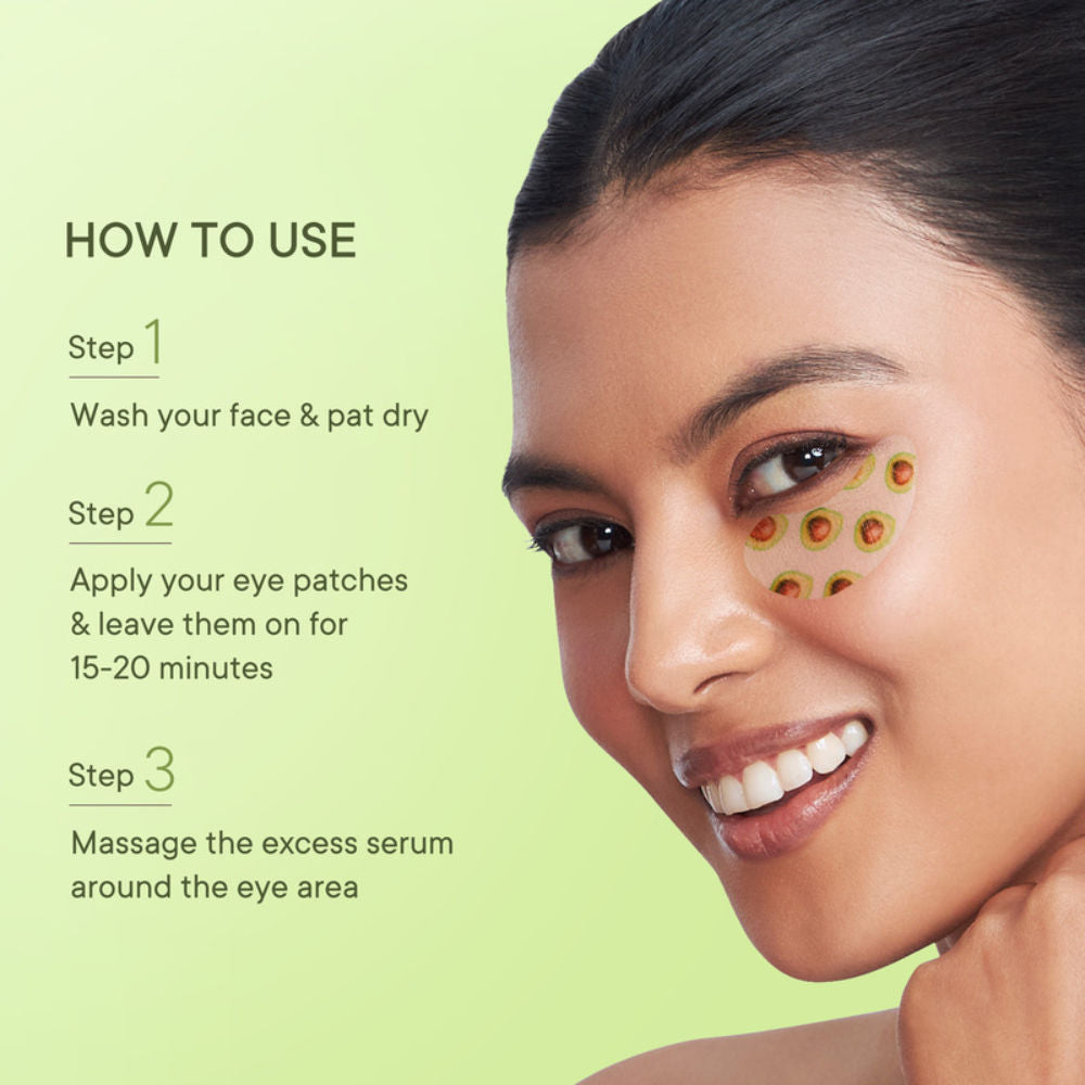 Brightening Under Eye Hydrogel Mask for Dark Circle & Puffiness Reduction -Vit E & Avocado