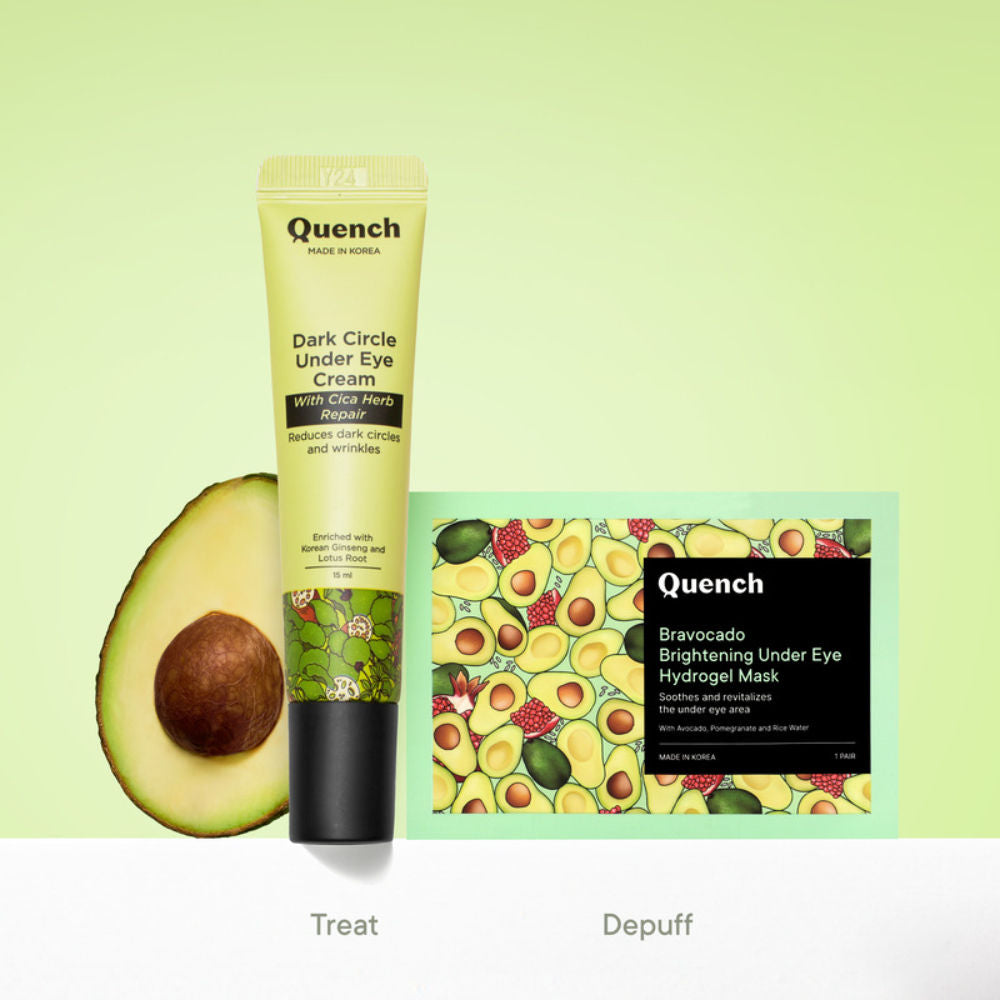 Brightening Under Eye Hydrogel Mask for Dark Circle & Puffiness Reduction -Vit E & Avocado