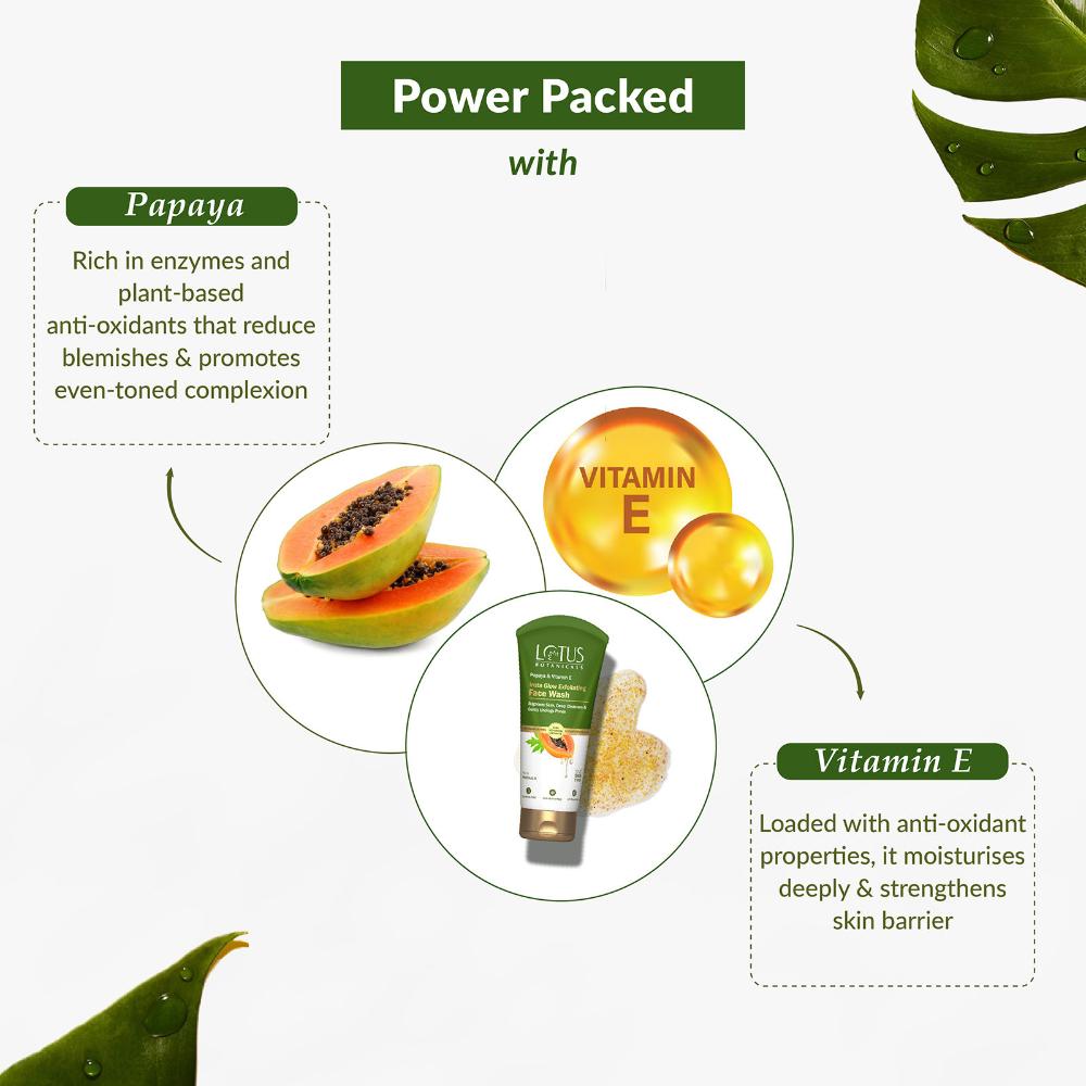 Papaya & Vitamin E Insta Glow Exfoliating Face Wash