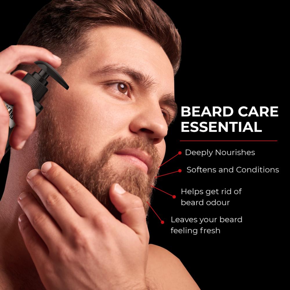 Godfather Beard Wash for men, Actively cleanses skin and beard