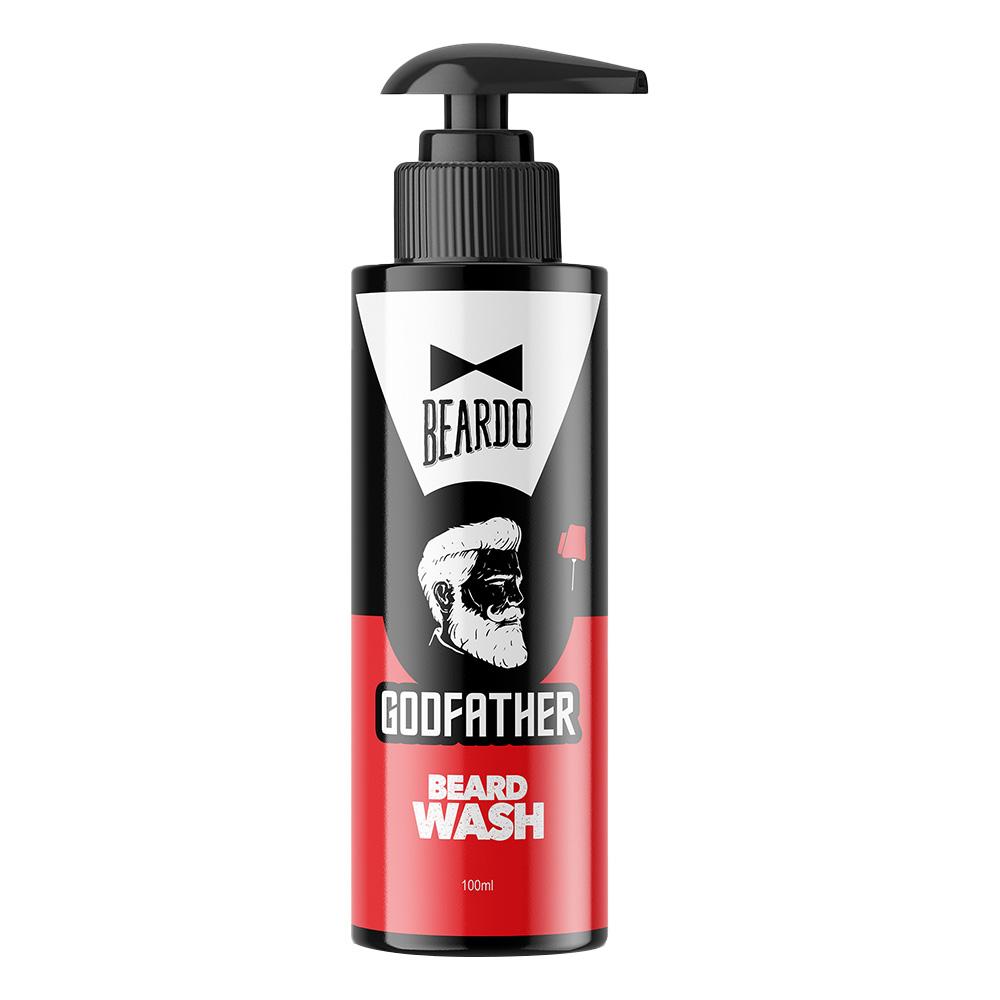 Godfather Beard Wash for men, Actively cleanses skin and beard