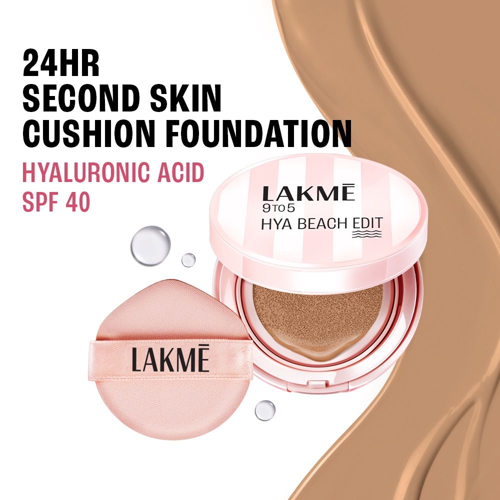 9to5 Hya Beach Edit Cushion Foundation, SPF 40, Hydrating Matte, C 100 - Neutral Almond