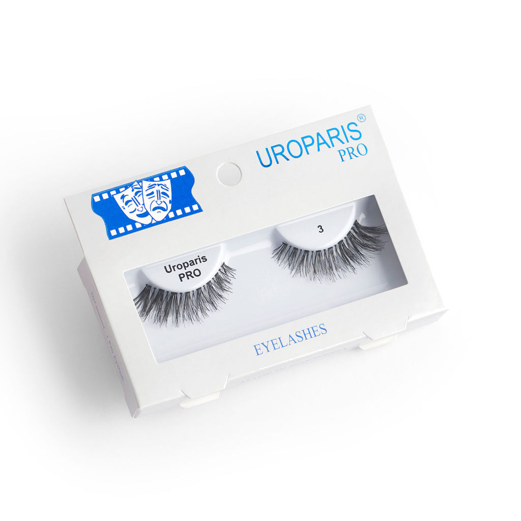 Human Hair Eyelashes - PRO 3 / BLACK DOUBLE VOLUME HAIR