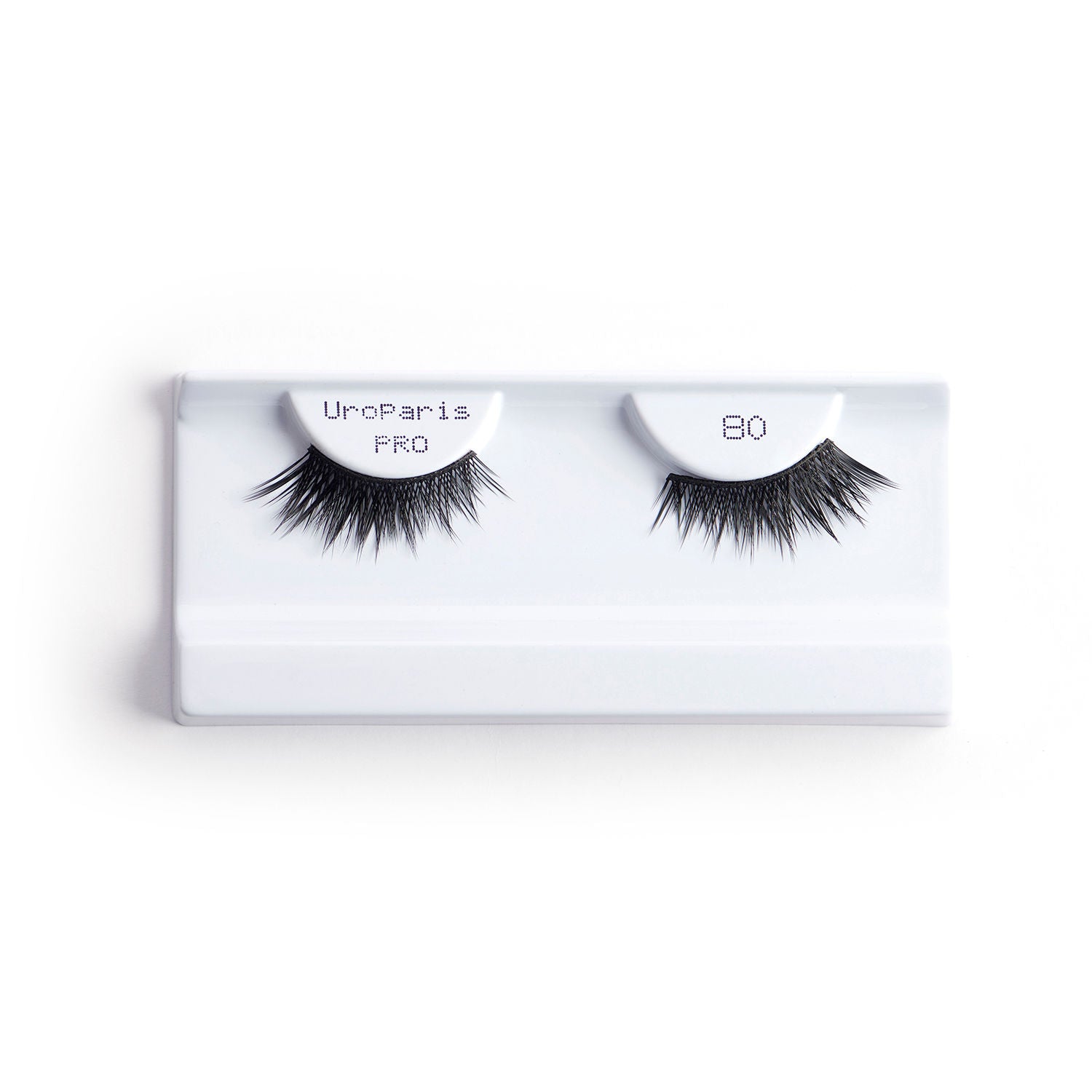 Human Hair Eyelashes - PRO 80 / BLACK FINE SYNTHETIC FIBER
