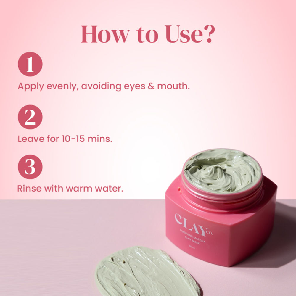 Purifying Matcha Clay Mask - Reduce Acne, Hydrate & Unclog Pores