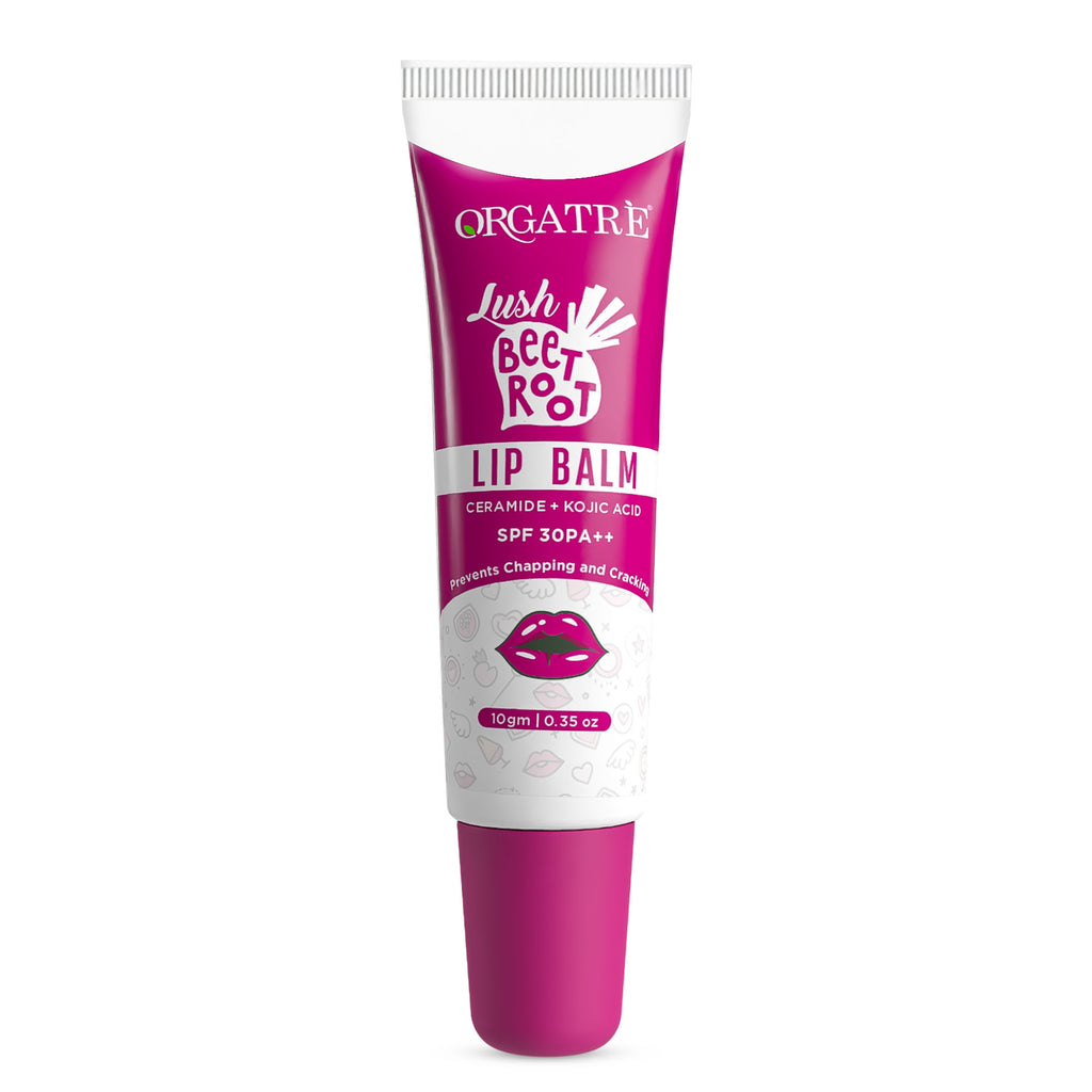 Beetroot Tinted Lip Balm SPF 30 PA++ with Ceramide & Kojic Acid for Brighten Dark Lips