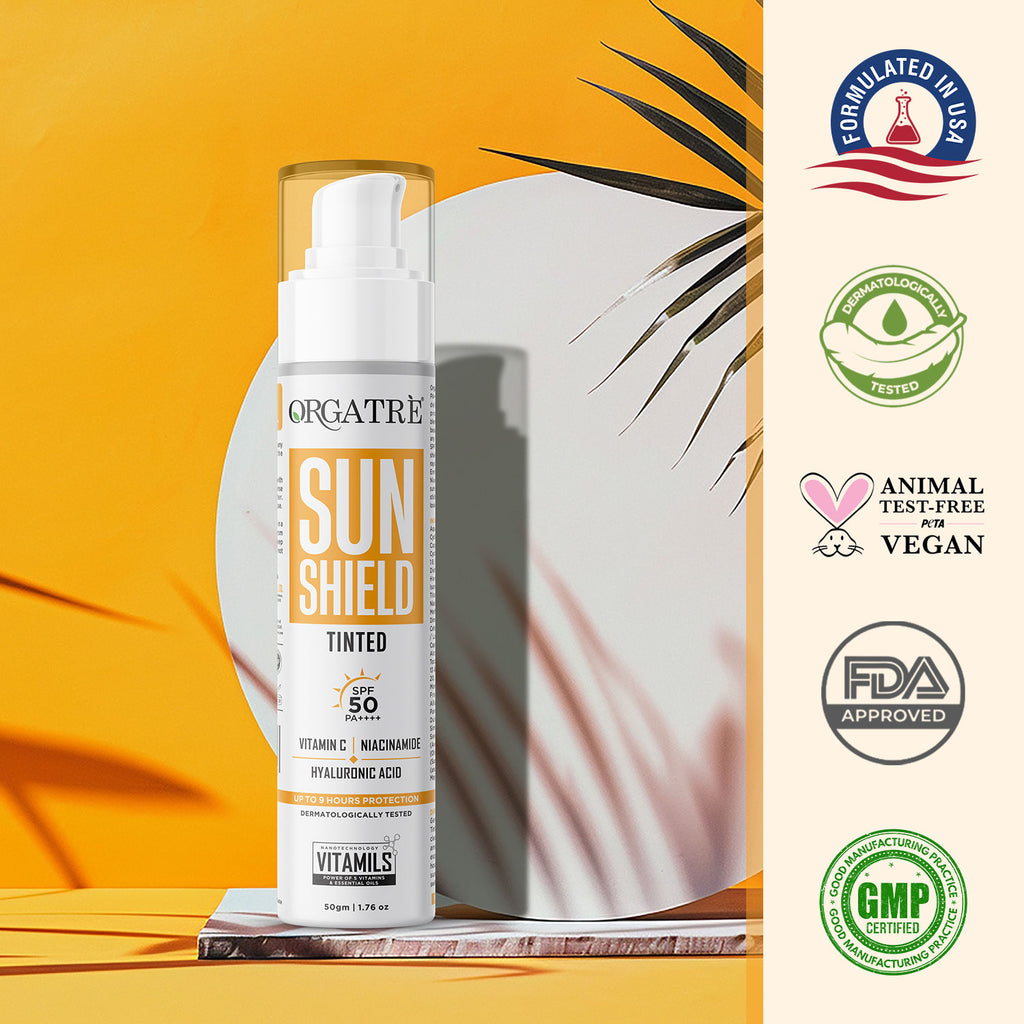 Tinted Sunscreen SPF 50 PA, Niacinamide & Vitamin C Waterproof & Lightweight Matte Finish