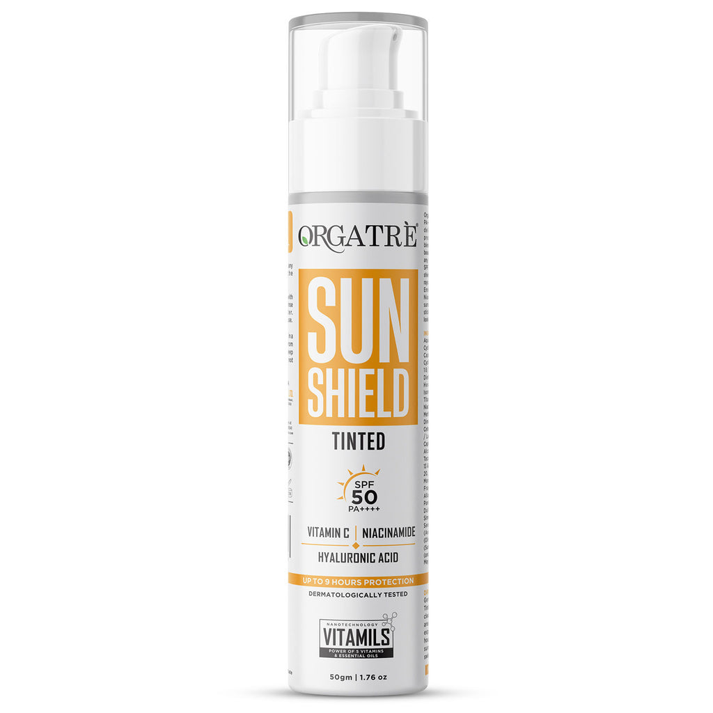 Tinted Sunscreen SPF 50 PA, Niacinamide & Vitamin C Waterproof & Lightweight Matte Finish