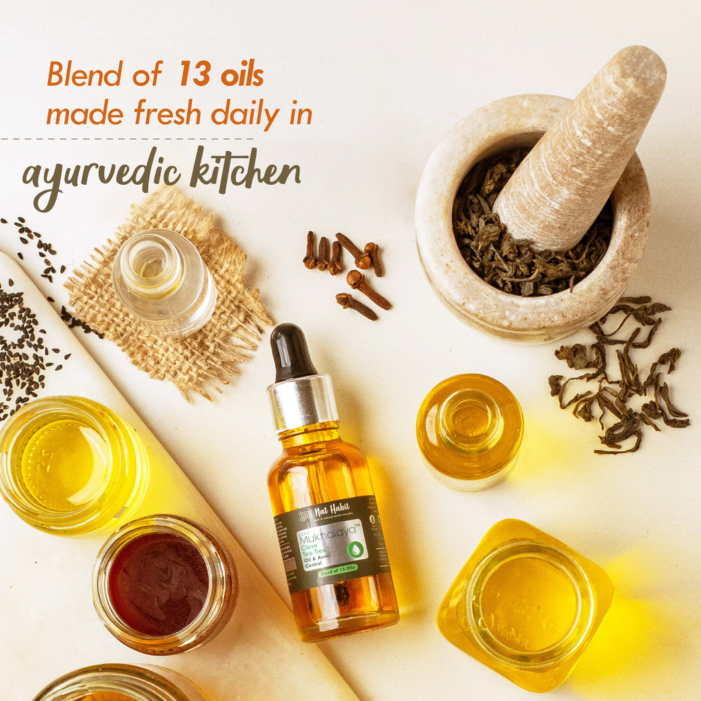 Pure Clove Tea Tree Face Oil For Oily Skin, Makeup Lightweight Facial Oil For Acne Control