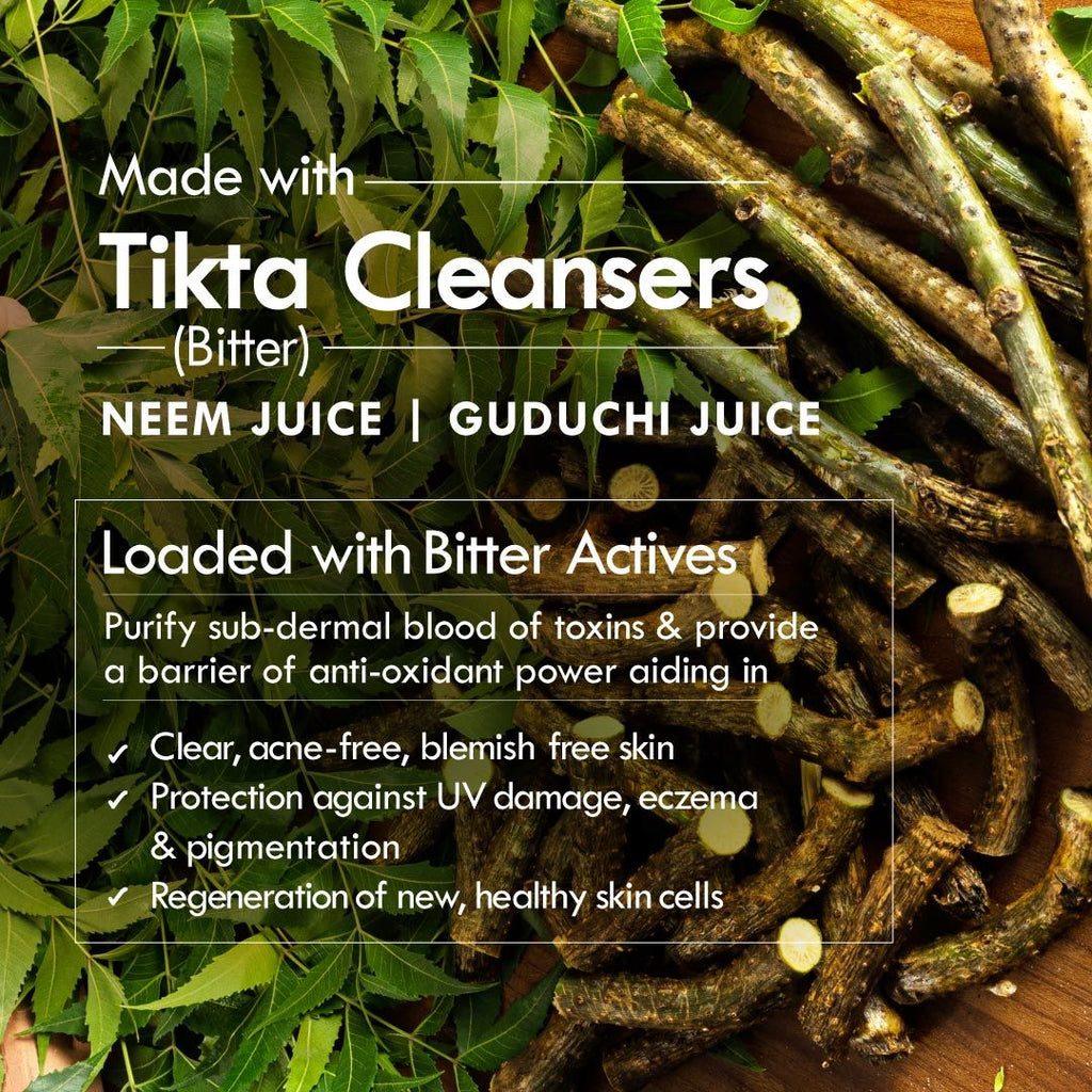 Bitter Neem Face Wash (Cream) for Oily Skin, Acne and Pimple Care with Neem and Tea Tree