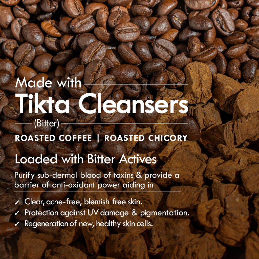 Tikta Roasted Chicory Face Wash (Gel) for Men, Activated Charcoal Face Wash for Skin Detox