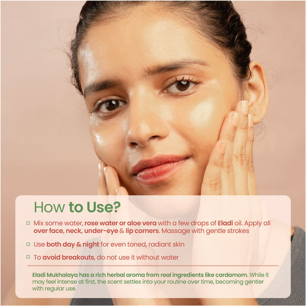 Classical Eladi Mukhalaya Face Oil, Tailam For Tan & Pigmentgation with Taila-Paka Process