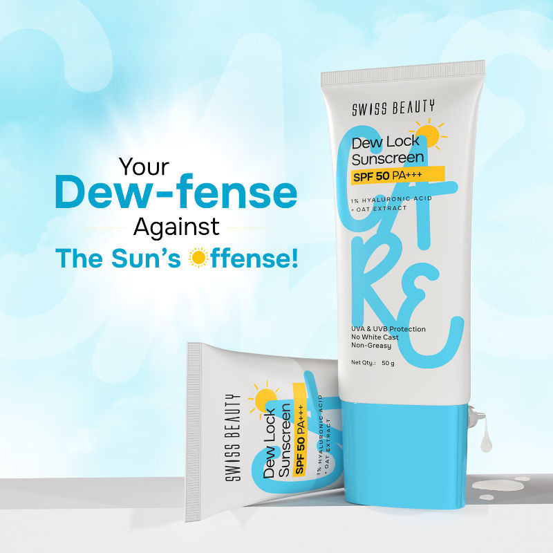Care Dew Lock Sunscreen SPF 50 PA++++ With 1% Hyaluronic Acid