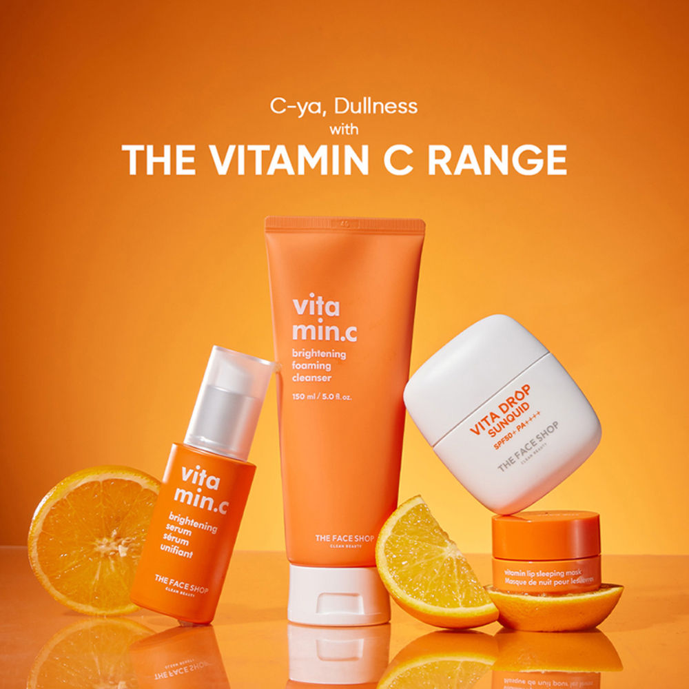Vitamin C Brightening Korean Face Wash - Foaming Cleanser with Niacinamide & Panthenol