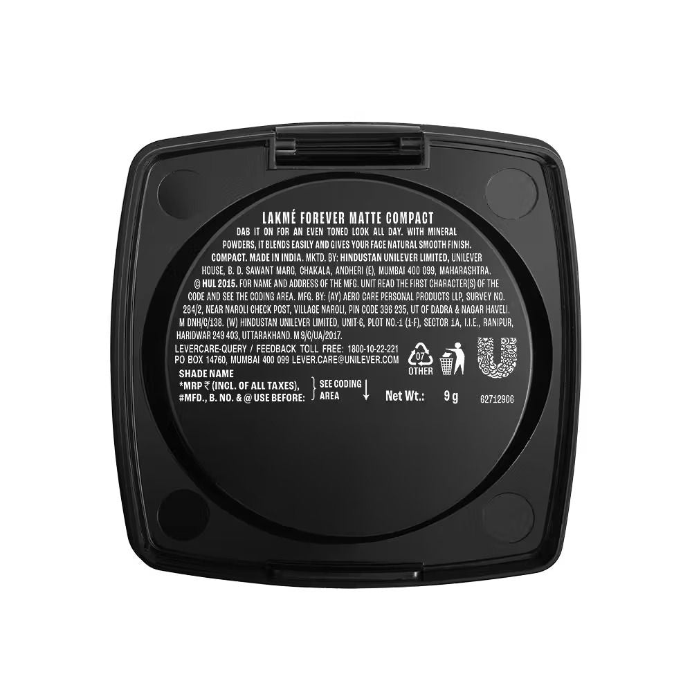 Forever Matte Compact, Smooth Finish, Lasts For 12 Hrs, Even Toned Look
