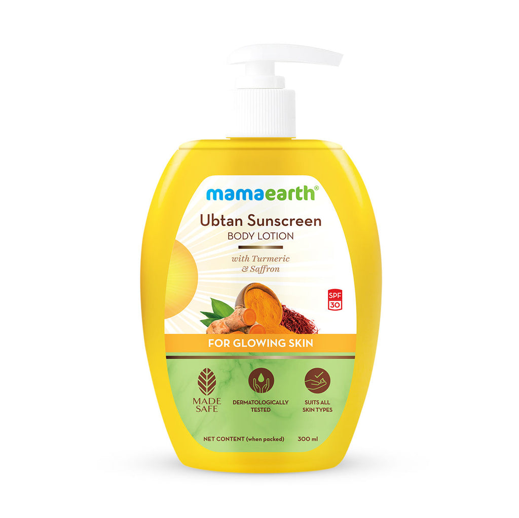 Ubtan Sunscreen Body Lotion SPF 30 With Turmeric & Saffron For Glowing Skin