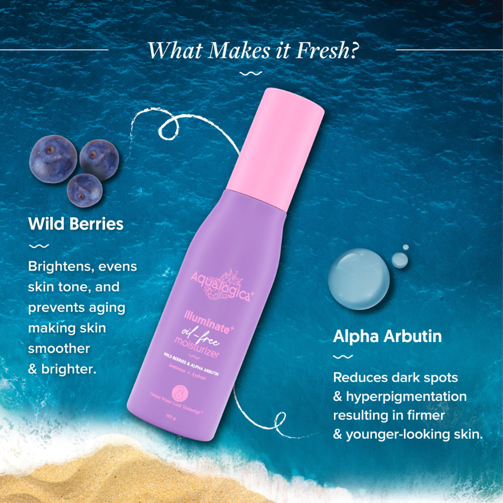 IIIuminate + Oil Free Moisturizer with Wild Berries & Alpha Arbutin