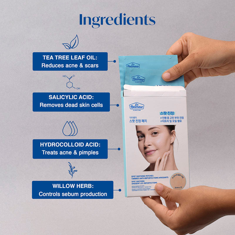Dr.Belmeur Salicylic Acid Clarifying Invisible Korean Acne Patches for Pimple Care