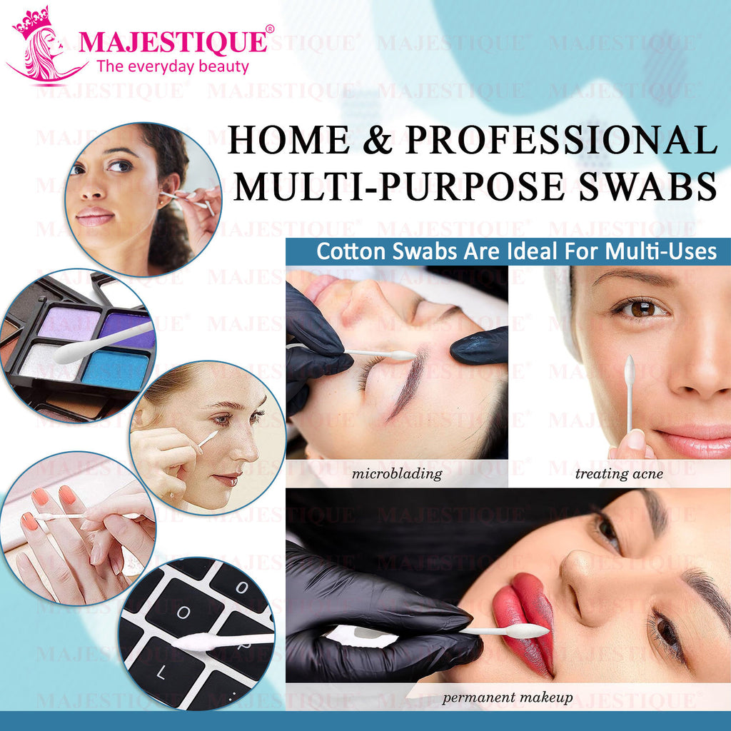Dual-purpose Cotton Swab Makeup Remover Stick - 200 Pcs