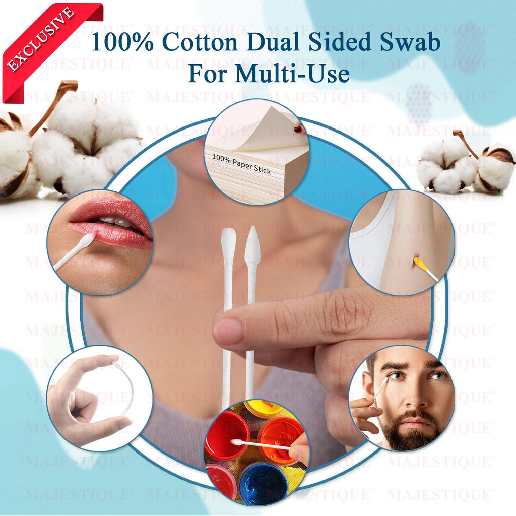 Dual-purpose Cotton Swab Makeup Remover Stick - 200 Pcs