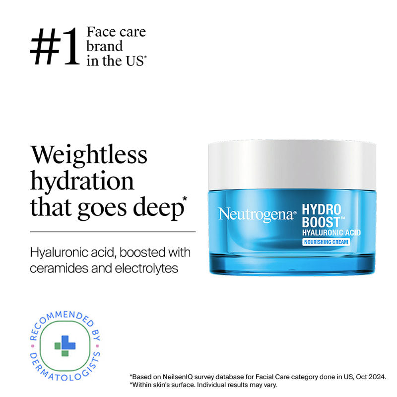 Hydro Boost Nourishing Cream Moisturizer with Hyaluronic Acid + Ceramides For Dry Skin